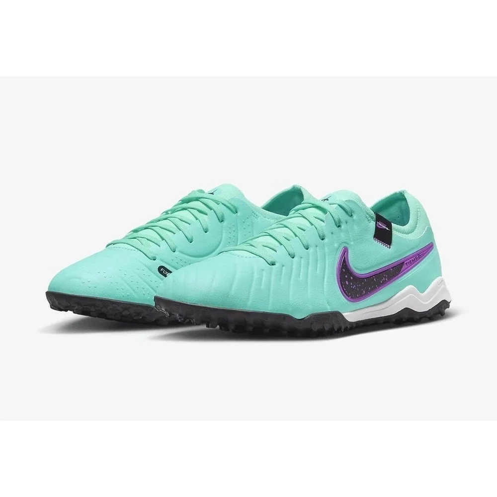 Nike Tiempo Legend 10 Pro TF Turf Soccer Cleats Turquoise DV4336-300 Mens 6.5